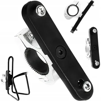 Košík na láhev JET držák košíku na láhev na řídítka, úchyt, montáž, košík stříbrný