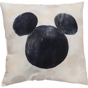 Polštář TEXTILOMANIE Dekorační polštářek Mickey Mouse 40 × 40 cm, krémový