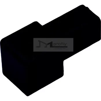 Stavební profil Růžek čtvercový pravoúhlý 10 mm komaxit černý (Růžek kov. pravoúhlý AL 10mm komaxit černý)