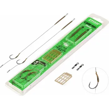 Rybářský háček ZFISH Návazec Crang Carp Rig - velikost: 4