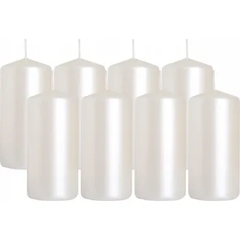 Svíčka Tradiční parafinová svíčka Bez vůně Bispol 8 ks