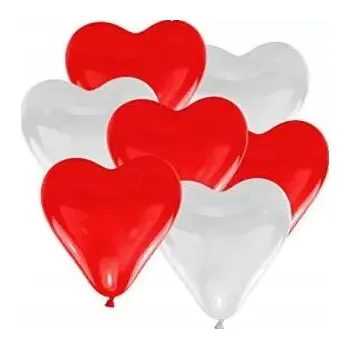 Balónek LED balónek svítící srdce bílý