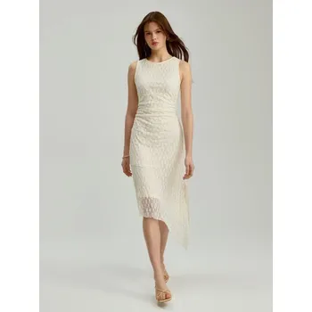 Dámské šaty Midi šaty - XL - House - krémový - 860EW-01X