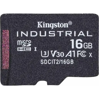 Paměťová karta Kingston MicroSDHC karta 16GB Industrial C10 A1 pSLC Card Single Pack