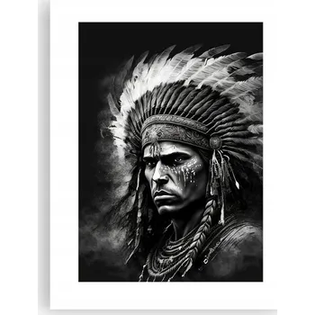 Obraz Obraz plakát do obýváku ložnice 30x40 Indián, plakáty na zeď bez rámu