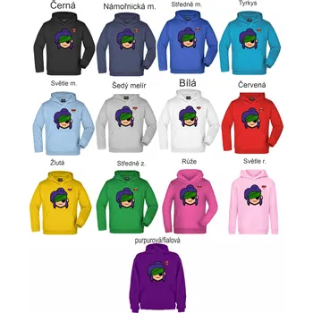 Chlapecká mikina Mikina s kapucí Brawl Stars s postavou Kenji Barva: Růžová/Růže, Velikost: 110/116 - 5/6let