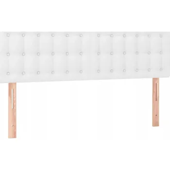 Čelo postele bílé, umělá kůže, 144x78 cm