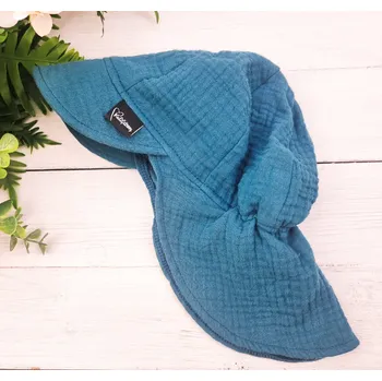 Čepice Kulišárny Mušelínová kšiltovka SMARAGD Varianta: Bez ochrany krku, Obvod hlavy: 52-53