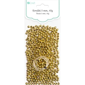 Dětské navlékací korálky DP Craft Korálky dekorační zlaté 5mm 40g