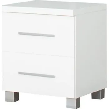 Noční stolek Noční stolek Panama PA42 BI, bílý lesk, 45 x 54 x 44 cm