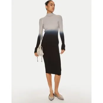 Dámské šaty Liu Jo Úpletové šaty WF4356 MA47P Šedá Slim Fit XL