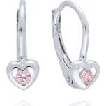 Náušnice z bílého zlata SRDCE