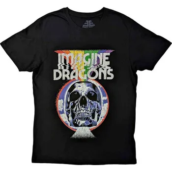 Pánské oblečení RockOff Imagine Dragons unisex tričko : SKULL - černá Velikost: XXL