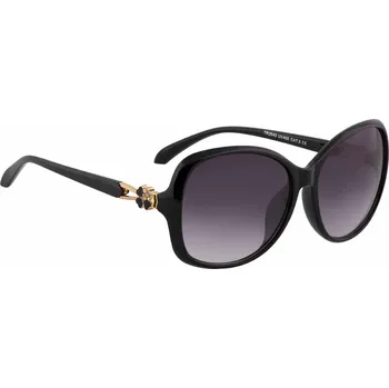 Dámské sluneční brýle se čtyřlístkem - černé, 9001996-3, TR2543