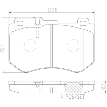 Brzdová destička Sada brzdových destiček, kotoučová brzda BREMBO P 50 123
