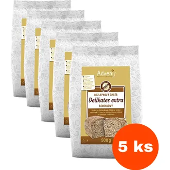 Chlebová směs Adveni Medical Zvýhodněný balíček 5 ks Adveni Chléb bezlepkový Delikates extra se směsí semínek 500g