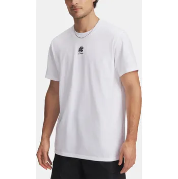 Pánské tričko Under Armour Curry Hvyweight Logo Tee 1387107-100 Bílá MD