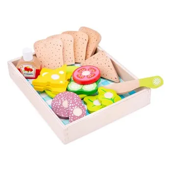 Svačinový box Box na oběd a piknik - dřevěné potraviny