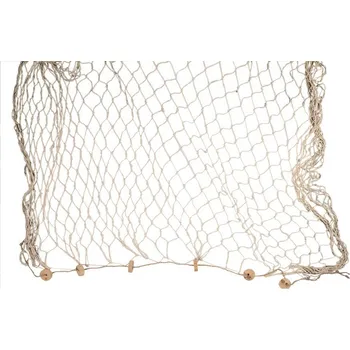 Bytová dekorace Béžová dekorace rybářská síť Fishing Nautic - 200*400 cm