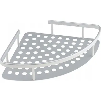 Drátěná police Rohová polička do sprchového koutu koupelny 22 cm Kov