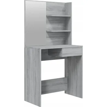 Toaletní stolek Toaletní Stolek se zrcadlem 74,5x40x141 cm šedý dub