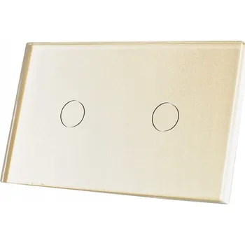 vypínač Dvojitý dotykový vypínač Bseed, zlatý BS0009WF
