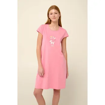 Dámské noční prádlo Vamp Bavlněná letní noční košile s krátkými rukávy 22271