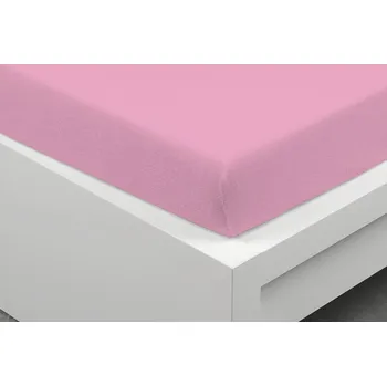Prostěradlo Tibex Prostěradlo FROTÉ růžová 180 x 200 cm