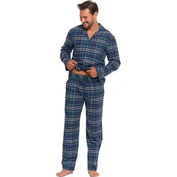 Pánské pyžamo Moraj pyžamo pánské PMD7000-001 - modrá, XXL (Bavlněné pánské pyžamo Moraj)