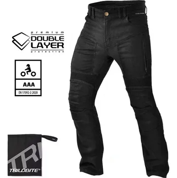 Moto kalhoty Trilobite Parado doublelayer AAA regular fit men jeans black level 2 vel. 44