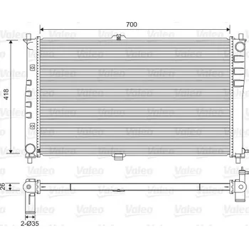 Chladič motoru Chladič, chlazení motoru VALEO 701602