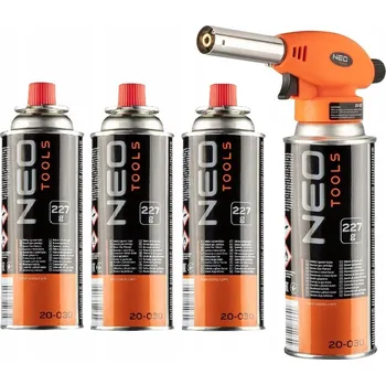 Outdoor vaření 4x plynová kartuše do vařiče hořáku butan + plynový hořák pájecí lampa NEO