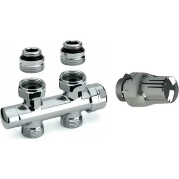 Hlavice pro radiátor Thermal Trend připojovací sada ventilů termostatická pro středové připojení, přímá, chrom