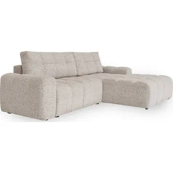 Pohovka Béžová rozkládací modulární rohová pohovka s úložným prostorem (pravý roh) Lulu – Miuform ID_1735124