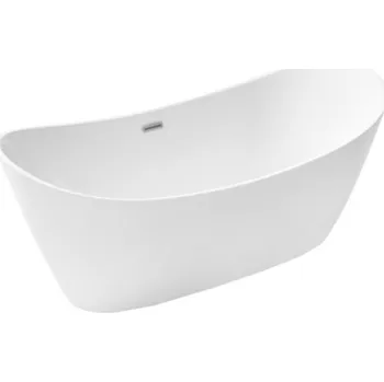 Vana BPS-koupelny Volně stojící akrylátová vana HYD-RIC513A 150x75 bílá, odtokový komplet chrom