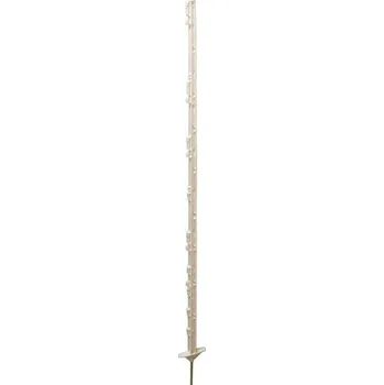 Plotový sloupek 33027 Tyčka pro elektrický ohradník STANDARD 140 plast bílý, 14 úchytů