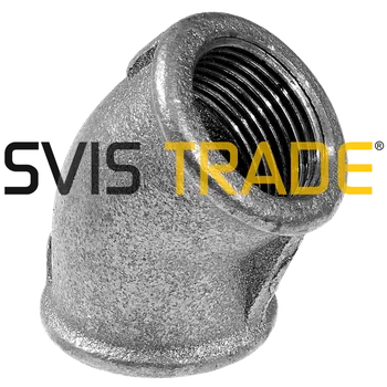 Fitinka ČERNÉ KOLENO 45° FF 6/4'' (SVIS FC12064)