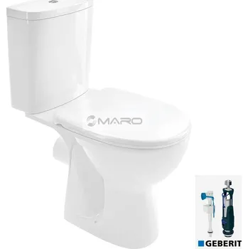 Klozet KOLO Freja WC klozet kombinační, výška 40 cm, vodorovný odpad, spodní napouštění, bílý včetně WC sedátka, L7922000U