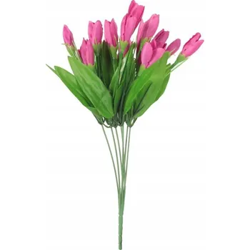 umělá květina KYTICE 21 UMĚLÝCH ŠAFRÁNŮ RŮŽOVÁ DEKORACE JARNÍ KVĚTINY NA Velikonoce