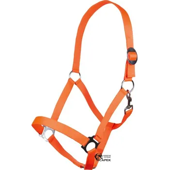 Vybavení pro koně Ohlávka HKM -STARS ECONOMY SOFTICE- - Neon oranžová - X-full
