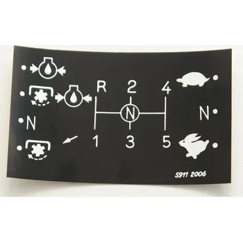 Tažné zařízení Zetor 5911-2006 Štítek schema řazení rychlostí