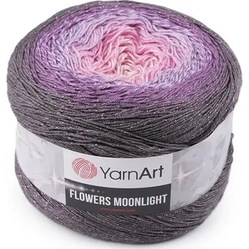 Příze Flowers Moonlight 260 g Pletací příze - 10 (3276) šedá růžová