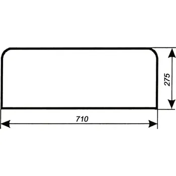 Autosklo Sklo zadního průhledu 712x276