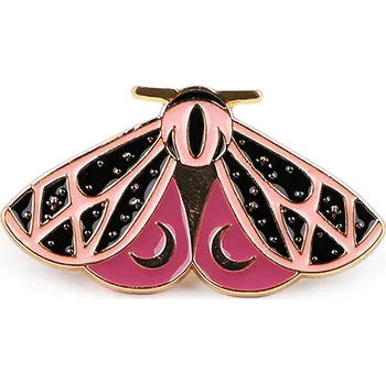 Náramek Brož noční motýl / můra, malé, 2 pudrová černá