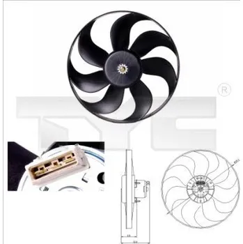 Výparník klimatizace Větrák, kondenzátor klimatizace TYC 837-0010