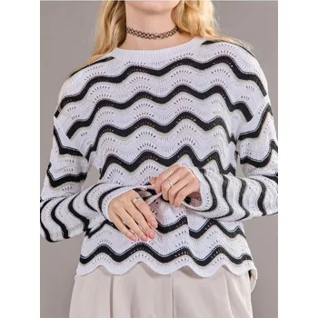 Dámský svetr Sinsay - Pruhovaný svetr - vícebarevná - 3760X-MLC - 3760X-MLC-L