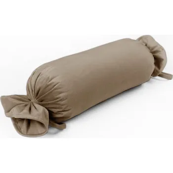 Dekorativní polštářek Sametový polštář válec bonbon Velvet Premium SVP-034 Kávově hnědý 15x80 cm