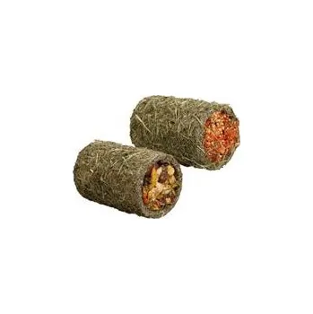 Krmivo pro hlodavce Karlie tunel ze sena plněný mrkví pro hlodavce 125g mrkve