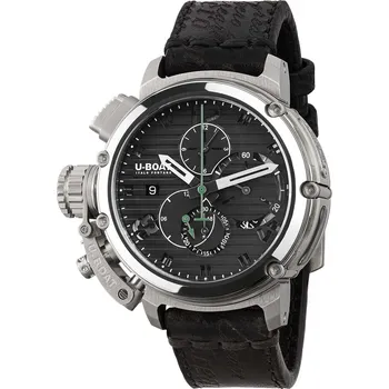 Hodinky U-Boat 9592 Chimera 46mm Chrono SS Black Automatic 10ATM