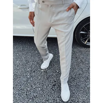 Pánské oblečení Pánské elegantní světle šedé kalhoty UX4291 Velikost: 34